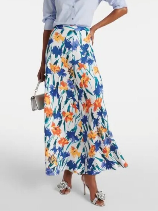 Diane Von Furstenberg Dresses & Skirts - DIANE VON FURSTENBERG DVF Florencia Floral Maxi Skirt Size 6
